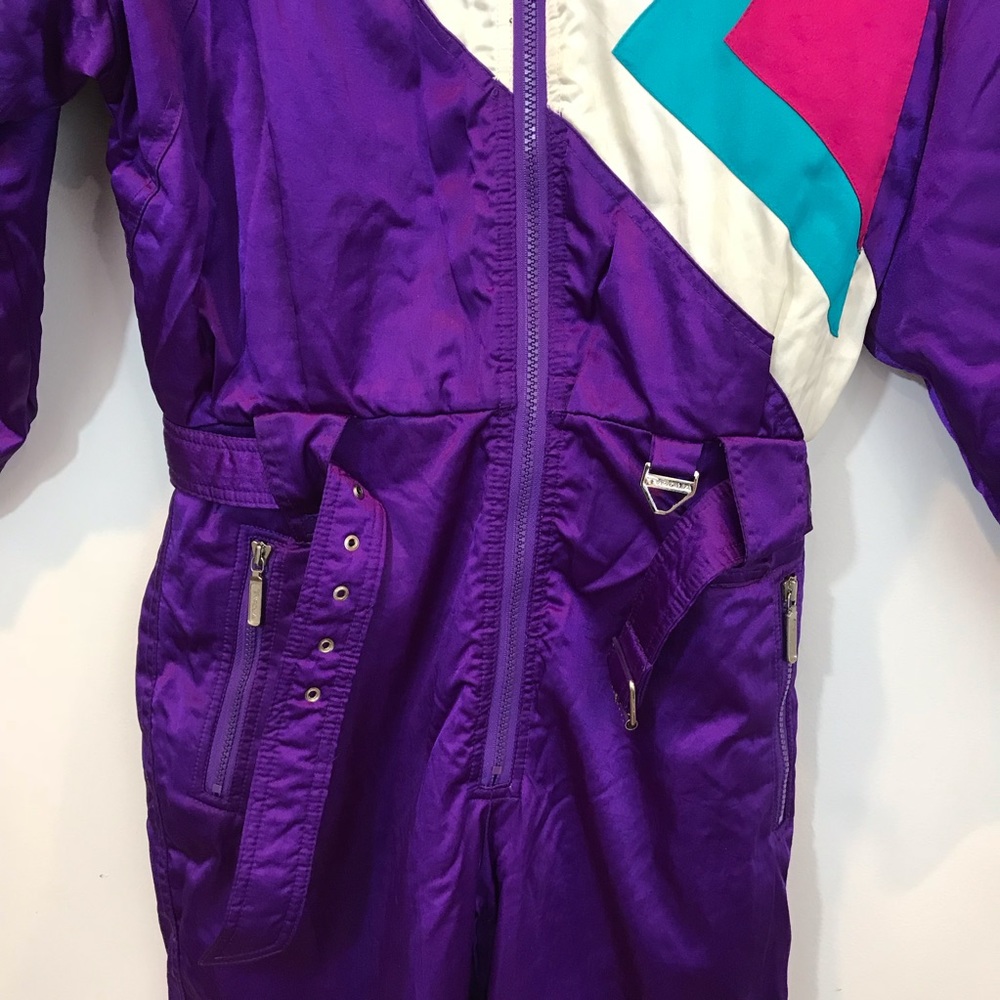 Vtg 80s 90 Women TYROLIA One Piece SKI SUIT Snow 8 - Picture 8 of 8